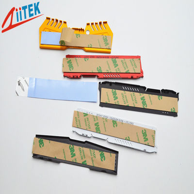 Electric Insulation Blue Silicon Thermal Pad Low Volatile Material 0.3mmT For LED Street Light