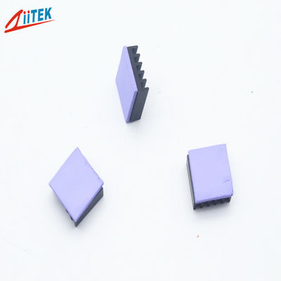 높은 찰기 표면은 200℃에 물개 pcb/cpu/지도한 실리콘 2W 보라빛 열 전도성 패드 -50를 깨닫습니다